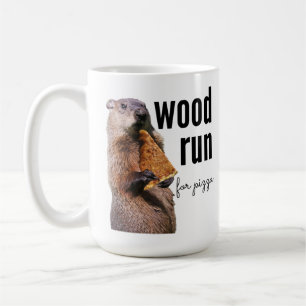 Wood Run for Pizza (with Woodchuck) Coffee Mug