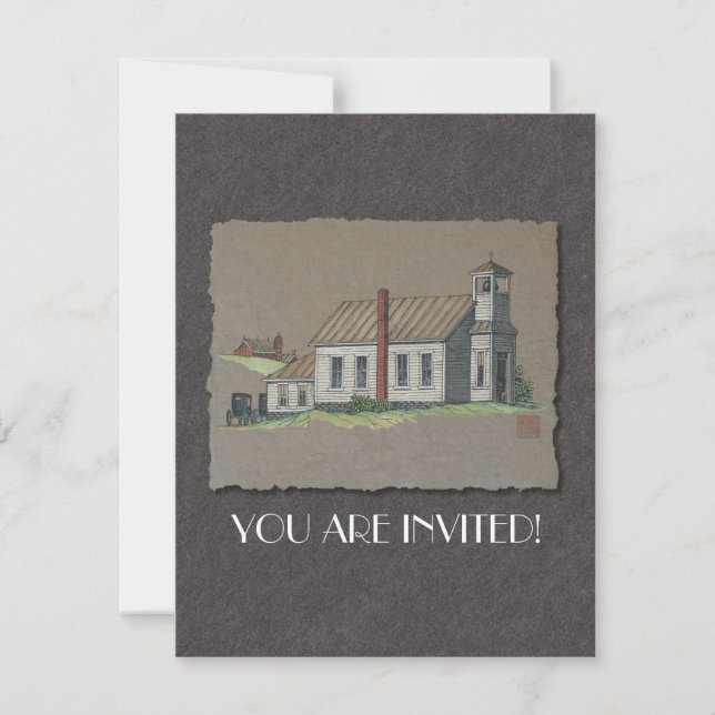 Wood Rural Church Invitation (Front)