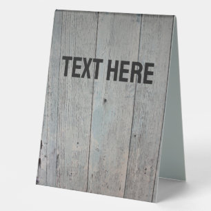 WOOD RUSTIC WEDDING Table Tent Sign