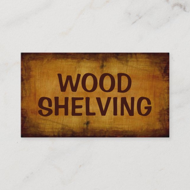 Wood Shelving Builder Antique Business Card (Front)