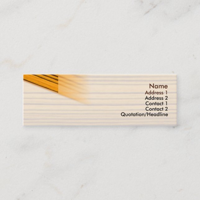 Wood - Skinny Mini Business Card (Front)