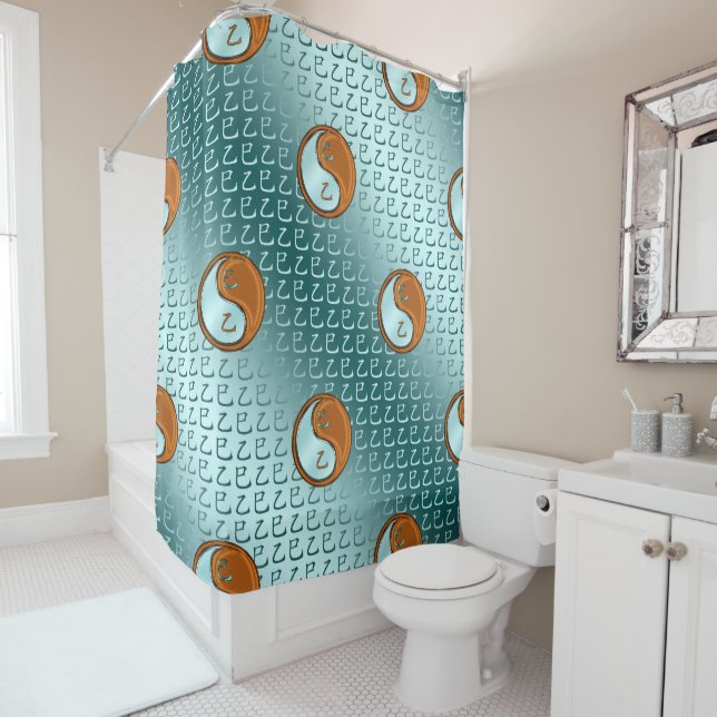 Wood Snake Shower Curtain (In Situ)
