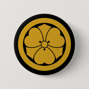 Wood sorrel with swords in circle 1 6 cm round badge