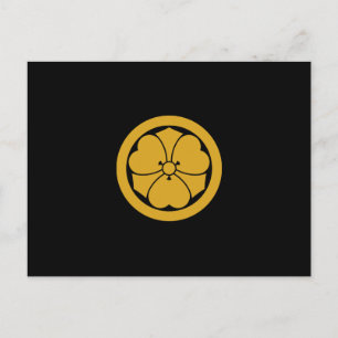 Wood sorrel with swords in circle 1 postcard