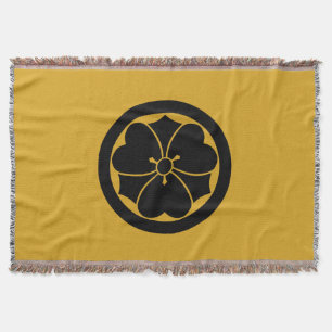 Wood sorrel with swords in circle throw blanket