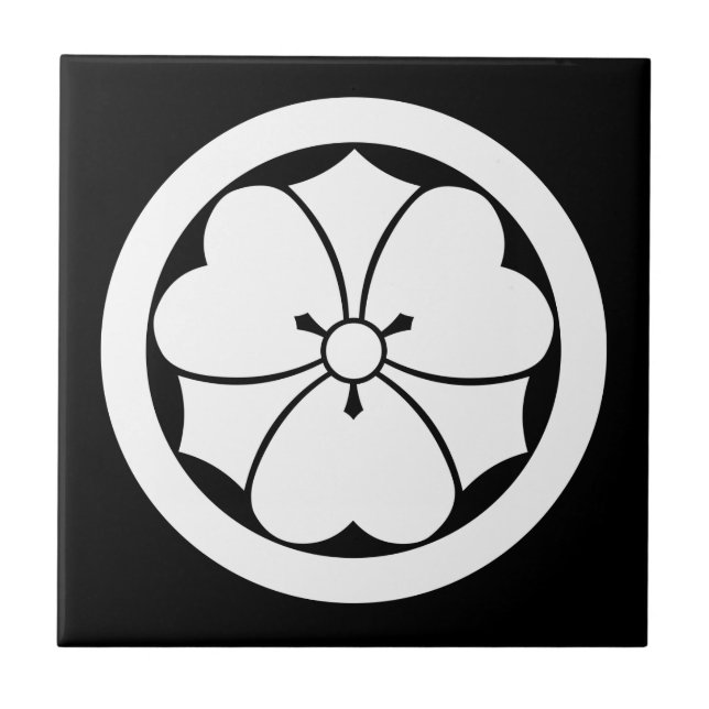 Wood sorrel with swords in circle tile (Front)