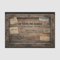 Wood Steampunk Cargo Crate FC1 Decoupage