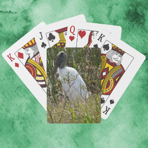 Wood Stork Bird Florida Photograph Playing Cards