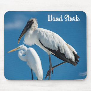 Wood Stork Mouse Pad