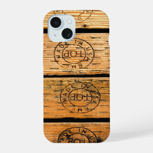 Wood Stripes Made in USA iPhone 15 Case