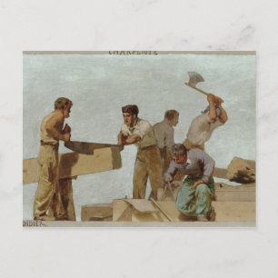 Wood Structure Postcard