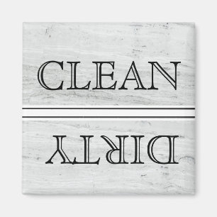 Wood Style Dishwasher Magnet Clean & Dirty