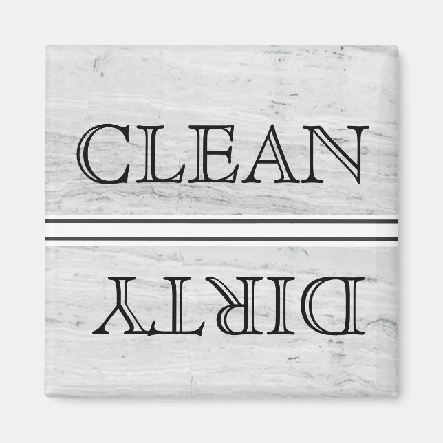 Wood Style Dishwasher Magnet Clean & Dirty (Front)