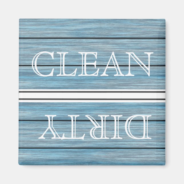 Wood Style Dishwasher Magnet Clean & Dirty (Front)