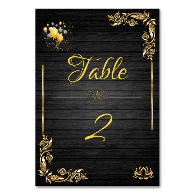 Wood Table Number (Front)