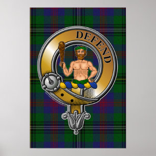 Wood Tartan & Badge Poster