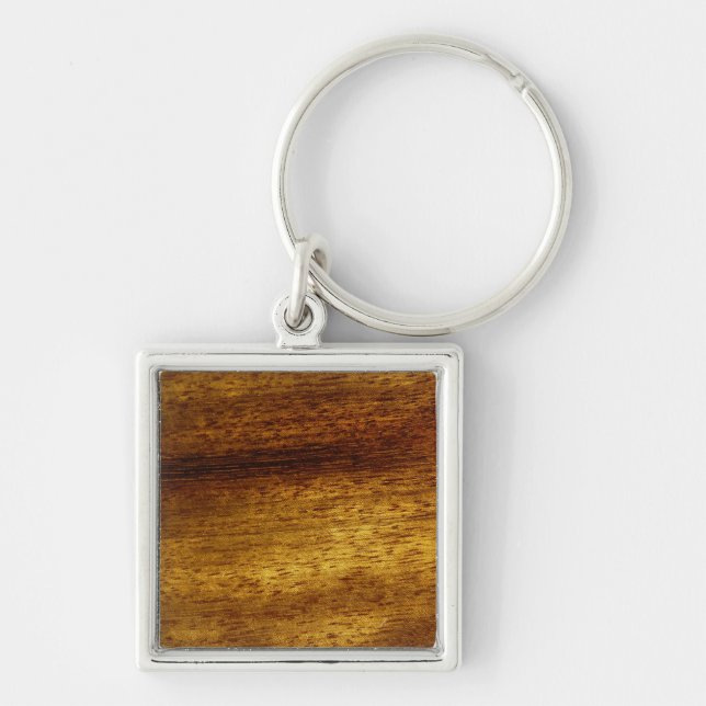 Wood teak key ring (Front)