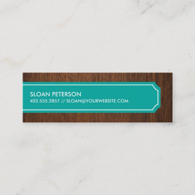 Wood Teal Calling Card (Front)
