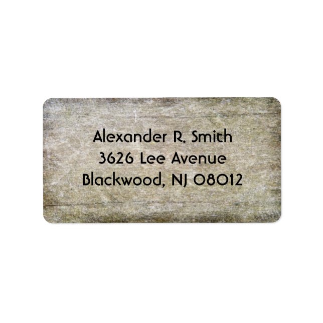 Wood Texture Address Labels (Front)