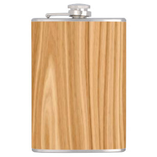 Wood Texture Background Design-35455 Hip Flask