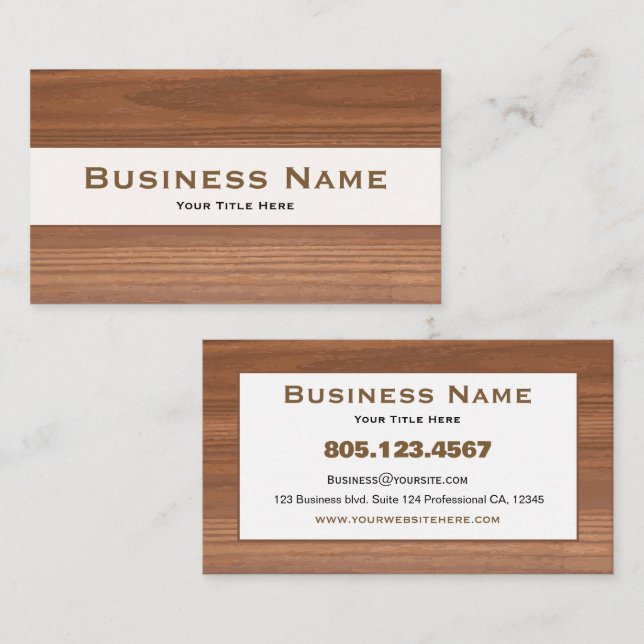 Wood Texture Business Card (Front/Back)
