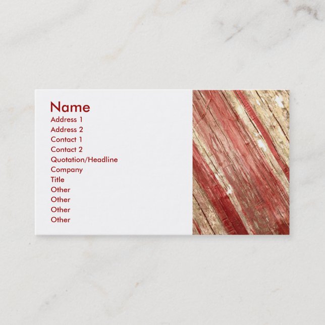 Wood Texture Business Card (Front)