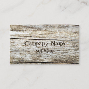Wood Texture Carved Text Effect Business Card