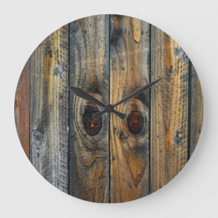 Wood Texture Cool Unique Large Clock