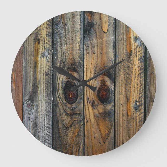 Wood Texture Cool Unique Large Clock (Front)