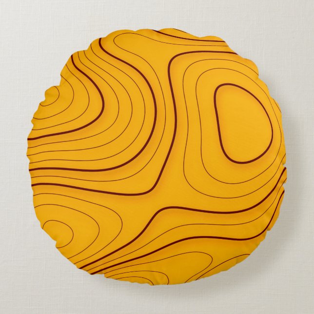 Wood texture, linear abstraction backgroundabstrac round cushion (Front)