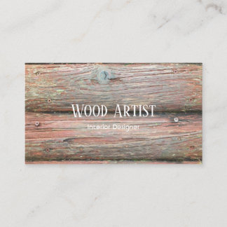 Wood Texture Style Design Business Card