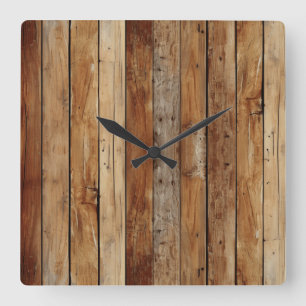 Wood Texture Wall Clock