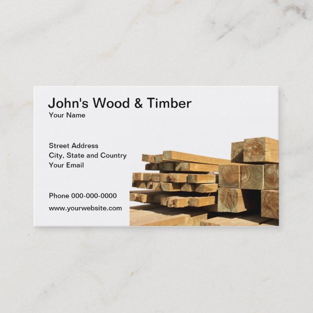 Wood & Timber Business Card (Front)