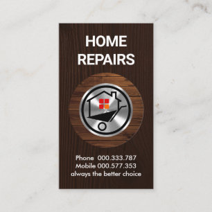 Wood Timber Placard Home Wheelbarrow Business Card