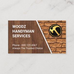 Wood Timber Stone Brick Layers Business Card