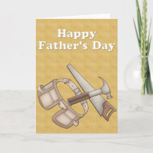 Wood & Tool Belt - Happy Father's Day Card