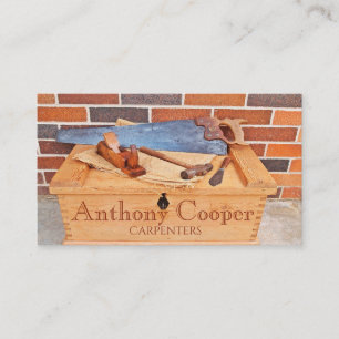 Wood tool box photo business card