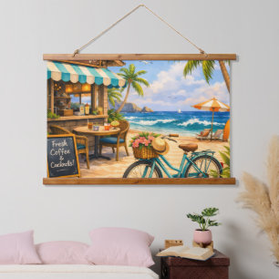 Wood Topped Beach Café Escape – Wall Tapestry
