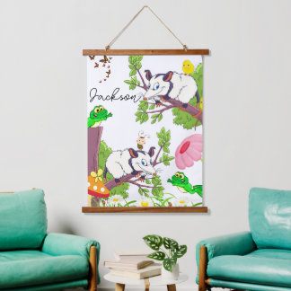 Wood Topped Tapestries Possum Frog Chicks Floral
