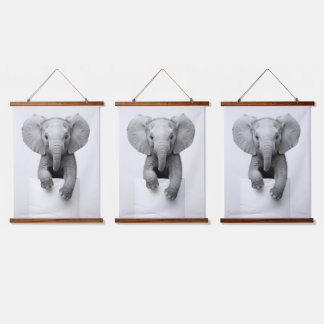 Wood Topped Wall Tapestry