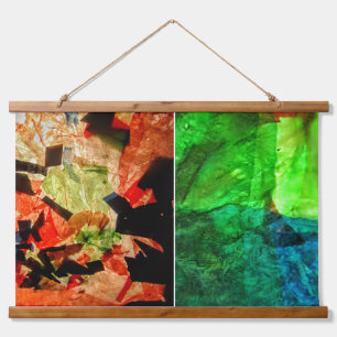Wood Topped Wall Tapestry