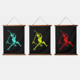 Wood Topped Wall Tapestry