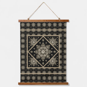 Wood Topped Wall Tapestry