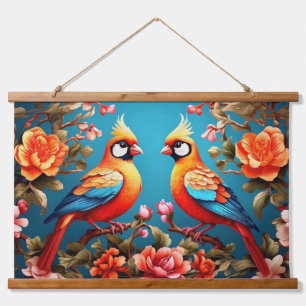 Wood Topped Wall Tapestry