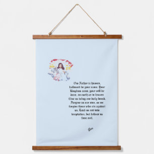 Wood Topped Wall Tapestry