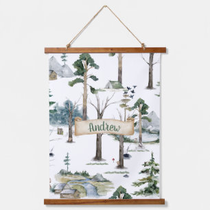 Wood Topped Wall Tapestry