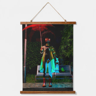 Wood Topped Wall Tapestry
