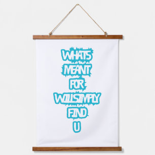 Wood Topped Wall Tapestry