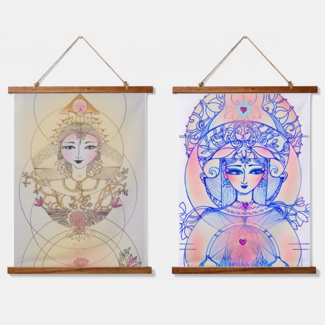 Wood Topped Wall Tapestry (Double)