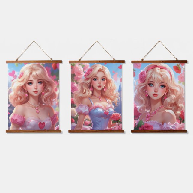 Wood Topped Wall Tapestry (Triple)